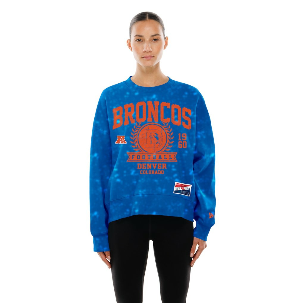NFL Denver Broncos Women's Throwback Oversized Boxy Sweatshirt