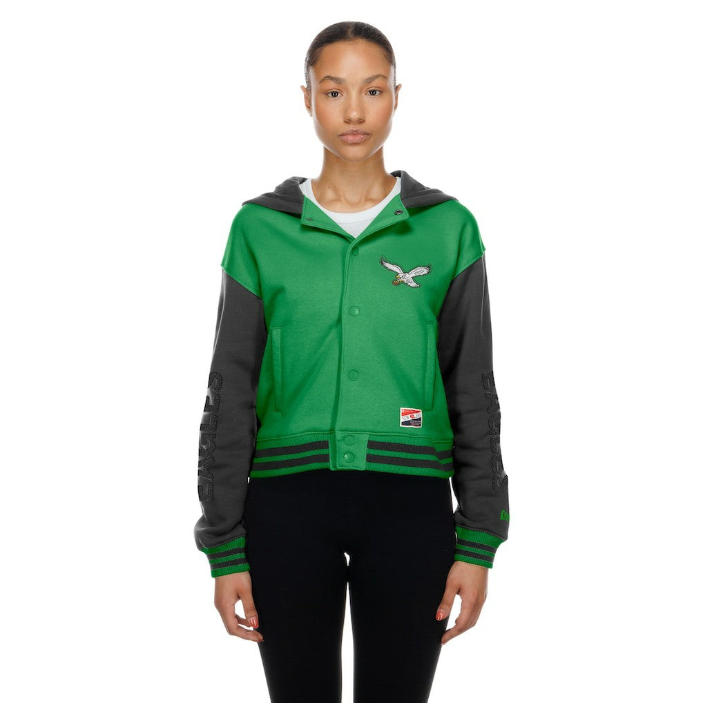 NFL Philadelphia Eagles Women's Throwback Full-Snap Hooded Jacket