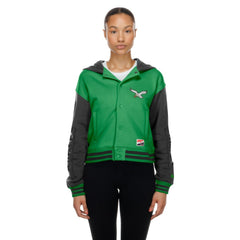 NFL Philadelphia Eagles Women's Throwback Full-Snap Hooded Jacket