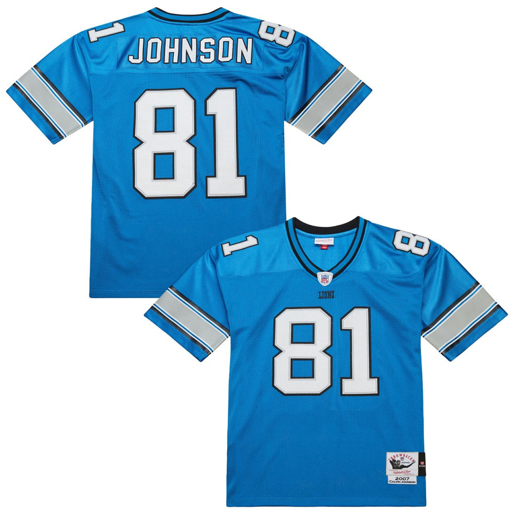 NFL Detroit Lions Calvin Johnson  2007 Authentic Throwback Retired Player Jersey