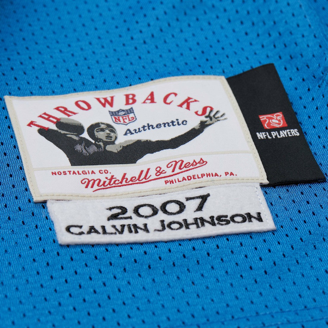 NFL Detroit Lions Calvin Johnson  2007 Authentic Throwback Retired Player Jersey