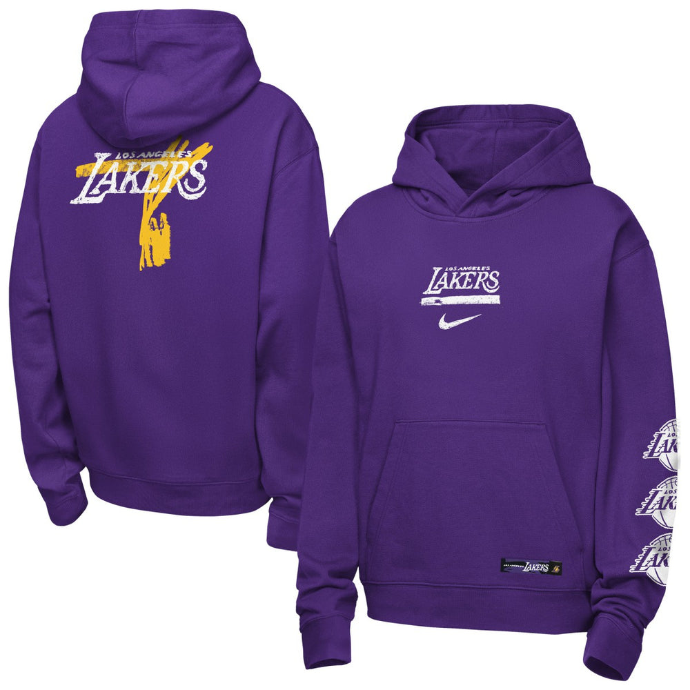 Los Angeles Lakers Youth Courtside Club Premiere Hoodie - Purple | Nike cheap