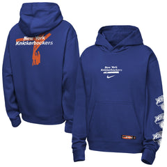 New York Knicks Youth Courtside Club Premiere Hoodie - Blue | Nike shop