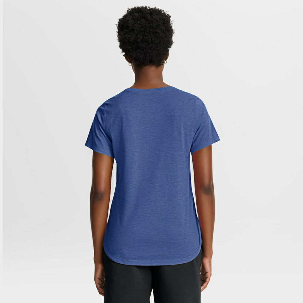 Chicago Cubs Women's Arched Tri-Blend T-Shirt - Heather Royal | Nike