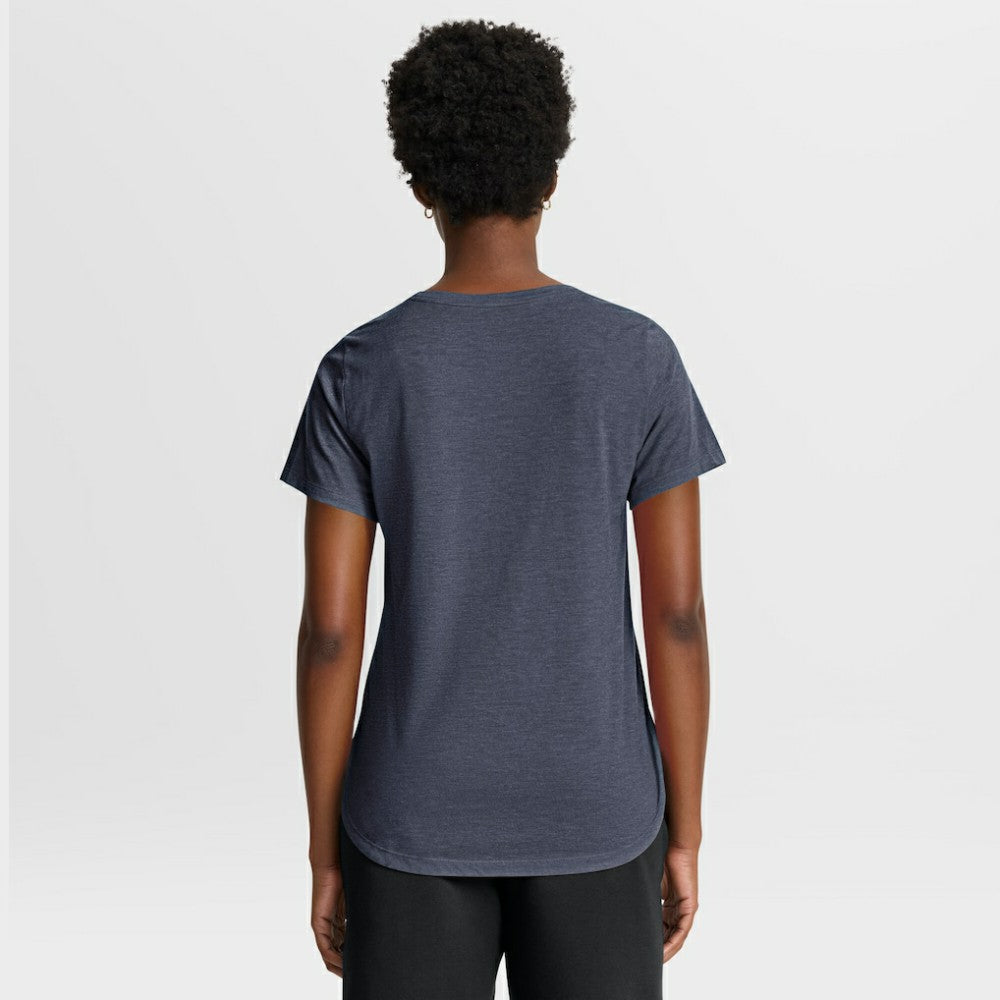 Minnesota Twins Women's Arched Tri-Blend T-Shirt - Heather Navy | Nike