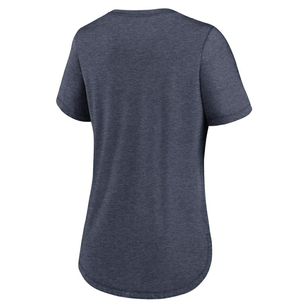 Minnesota Twins Women's Arched Tri-Blend T-Shirt - Heather Navy | Nike