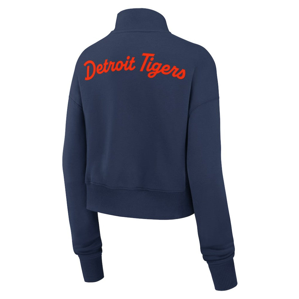 Detroit Tigers Women's Primetime Phoenix Fleece Half-Zip Sweatshirt - Navy | Nike