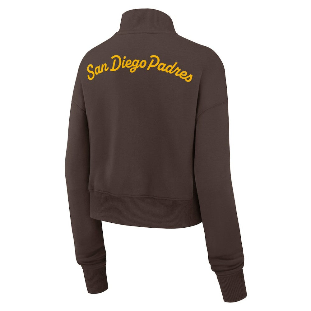 San Diego Padres Women's Primetime Phoenix Fleece Half-Zip Sweatshirt - Brown | Nike