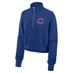 Chicago Cubs Women's Primetime Phoenix Fleece Half-Zip Sweatshirt - Royal | Nike