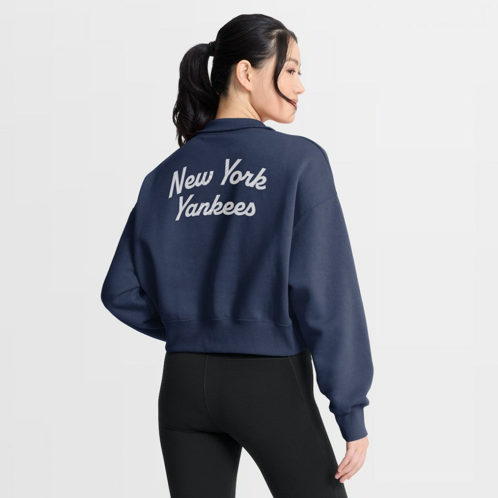 New York Yankees Women's Primetime Phoenix Fleece Half-Zip Sweatshirt - Navy | Nike