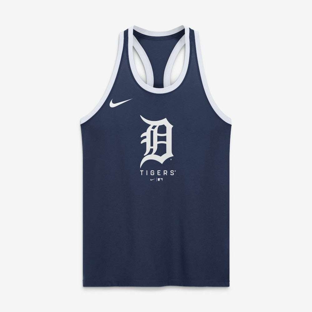 Detroit Tigers Women's Tri-Blend Dri-FIT Racerback Tank Top - Navy | Nike