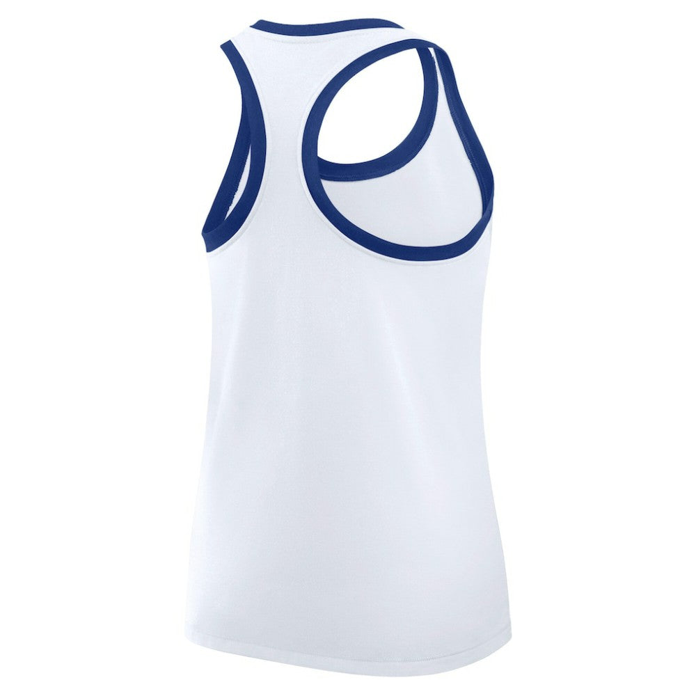 Los Angeles Dodgers Women's Tri-Blend Dri-FIT Racerback Tank Top - White | Nike