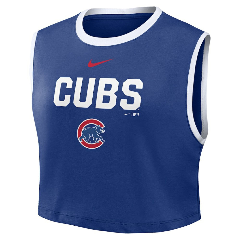 Chicago Cubs Women's Primetime Loose Dri-FIT Cropped Tank Top - Royal | Nike