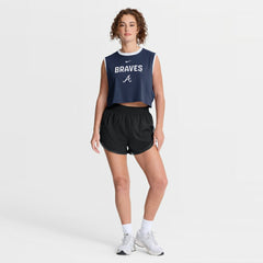 Atlanta Braves Women's Primetime Loose Dri-FIT Cropped Tank Top - Navy | Nike