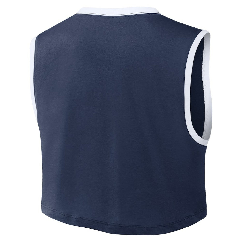 Atlanta Braves Women's Primetime Loose Dri-FIT Cropped Tank Top - Navy | Nike