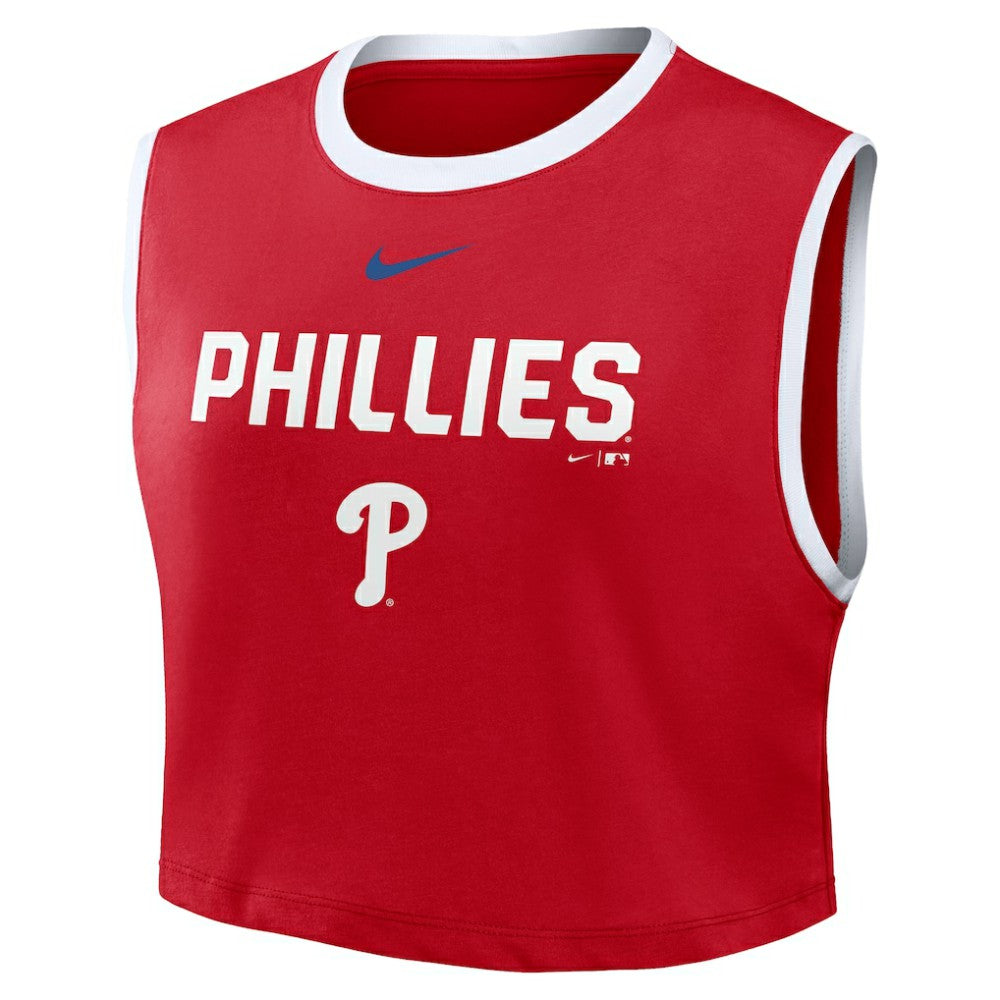 Philadelphia Phillies Women's Primetime Loose Dri-FIT Cropped Tank Top - Red | Nike
