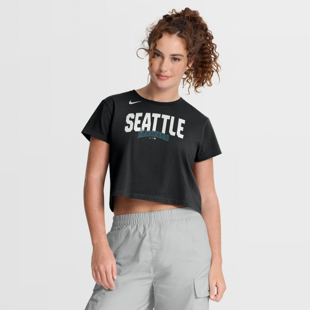 Seattle Mariners Women's Mod Cropped T-Shirt - Black | Nike