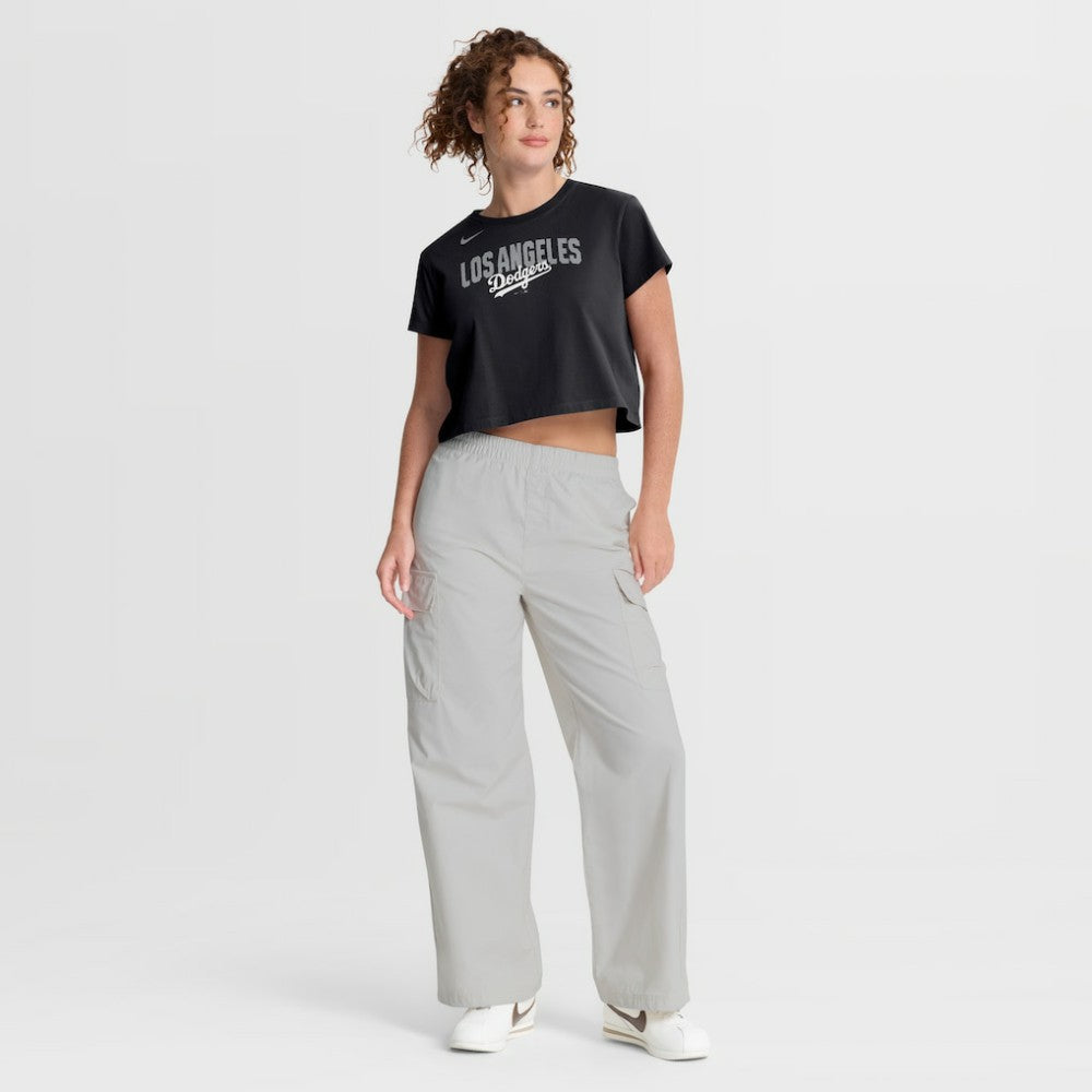 Los Angeles Dodgers Women's Mod Cropped T-Shirt - Black | Nike