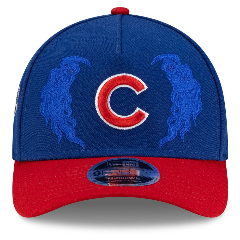 Chicago Cubs x Warren Lotas 9FORTY A-Frame M-Crown Adjustable Hat - Royal/Red | New Era