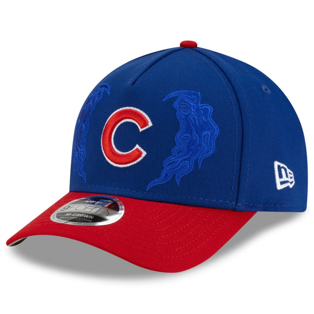 Chicago Cubs x Warren Lotas 9FORTY A-Frame M-Crown Adjustable Hat - Royal/Red | New Era
