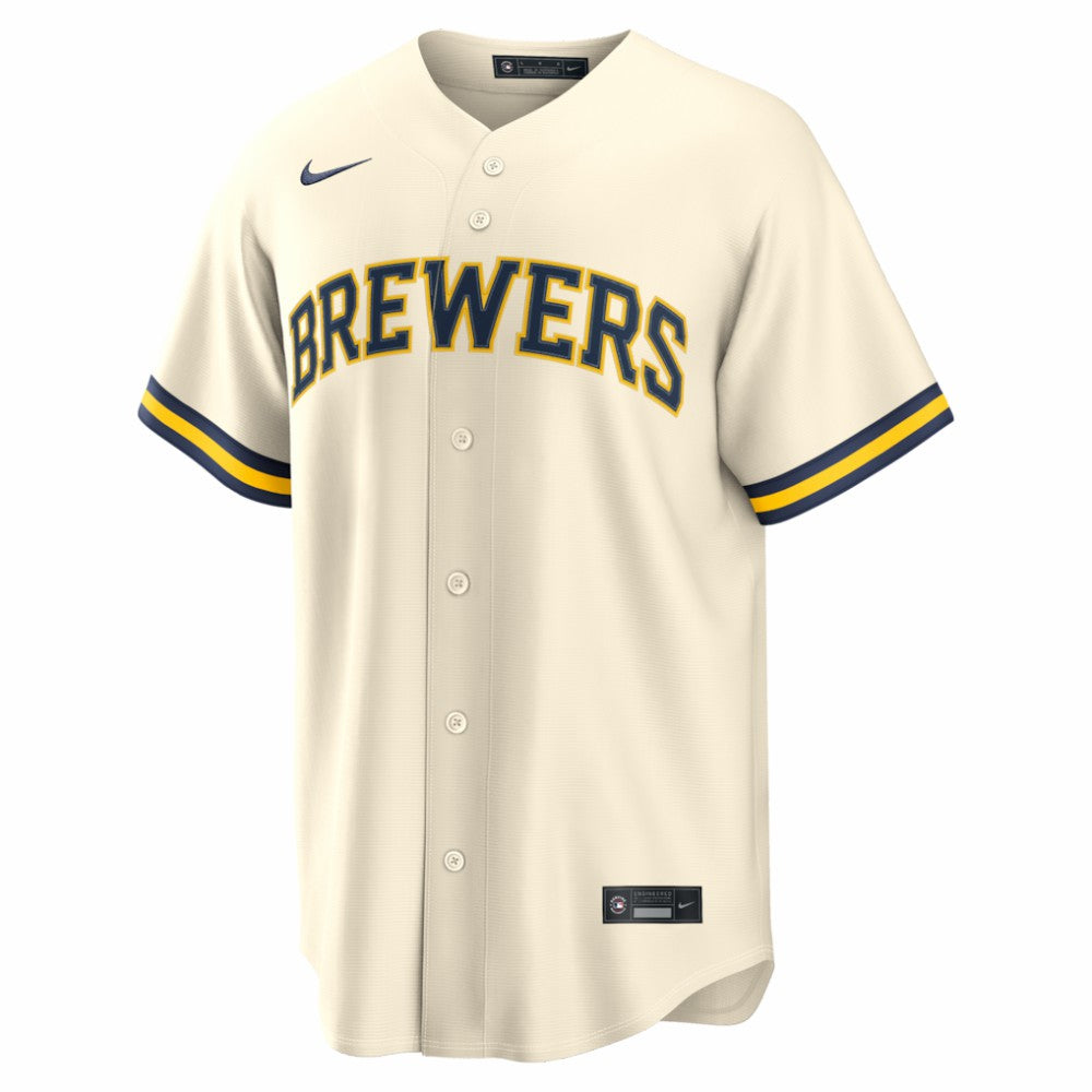 Jackson Chourio Milwaukee Brewers Home Replica Jersey - Cream | Nike