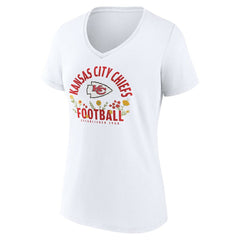 NFL Kansas City Chiefs Patrick Mahomes  Women's Floral Name & Number V-Neck T-Shirt