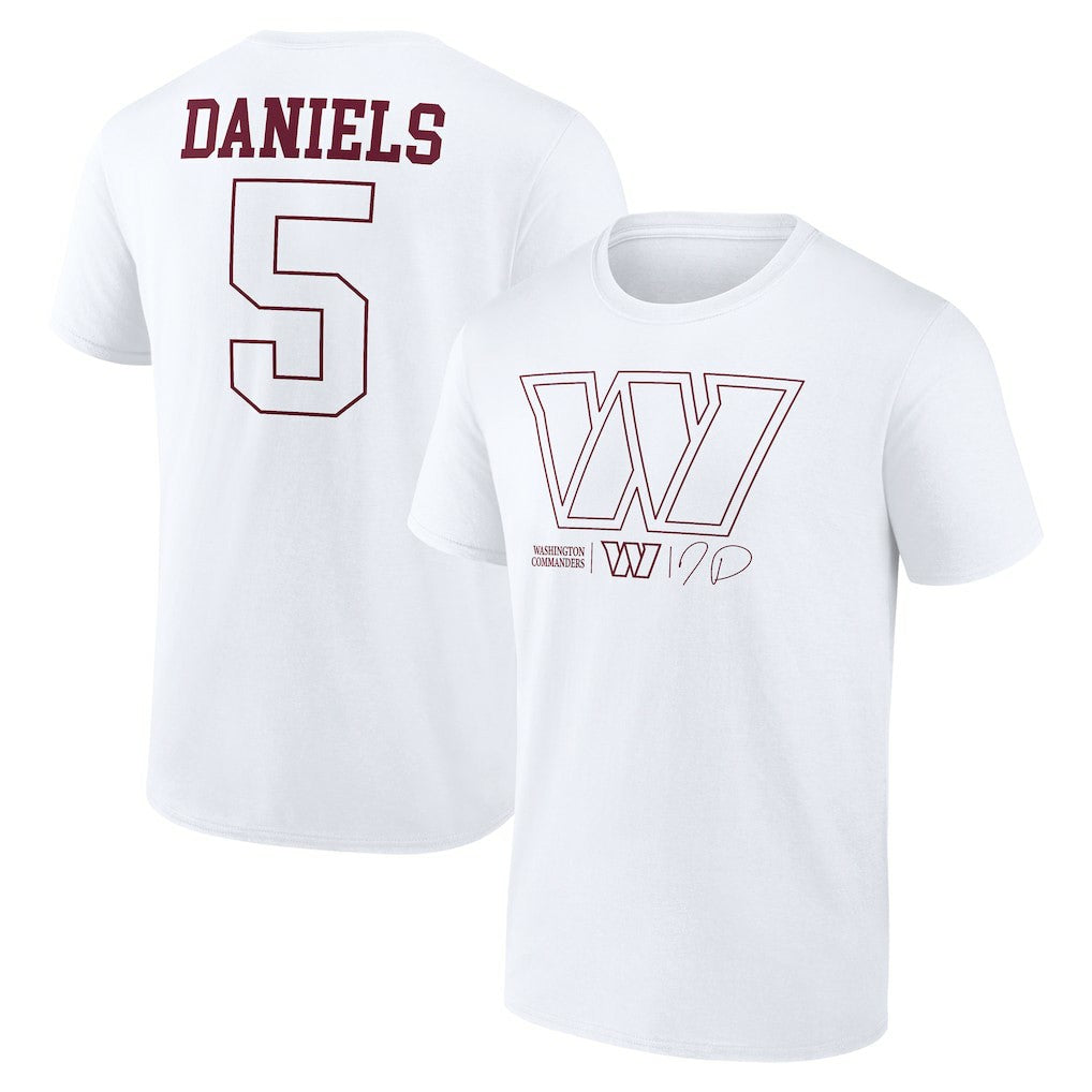 NFL Washington Commanders Jayden Daniels  Tonal Name & Number T-Shirt