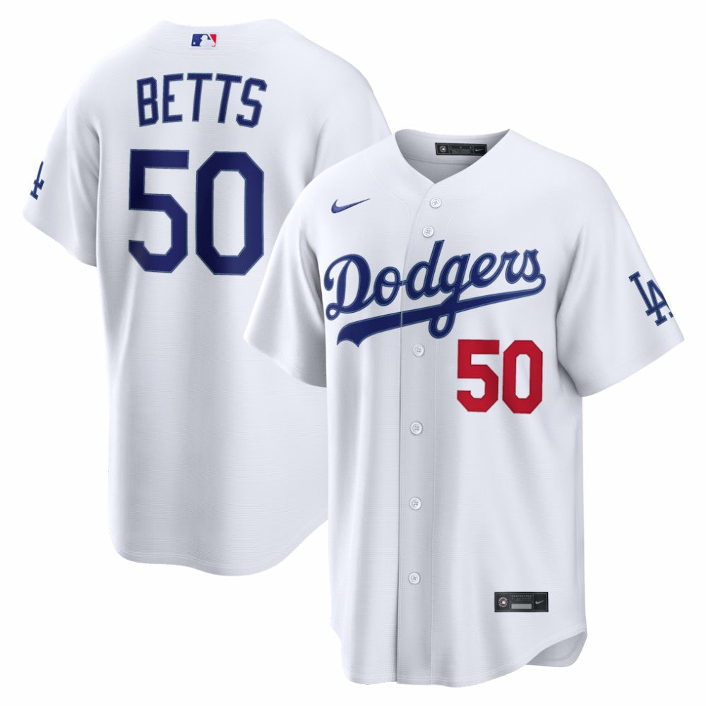 Mookie Betts Los Angeles Dodgers  Home Stadium Jersey - White | Nike