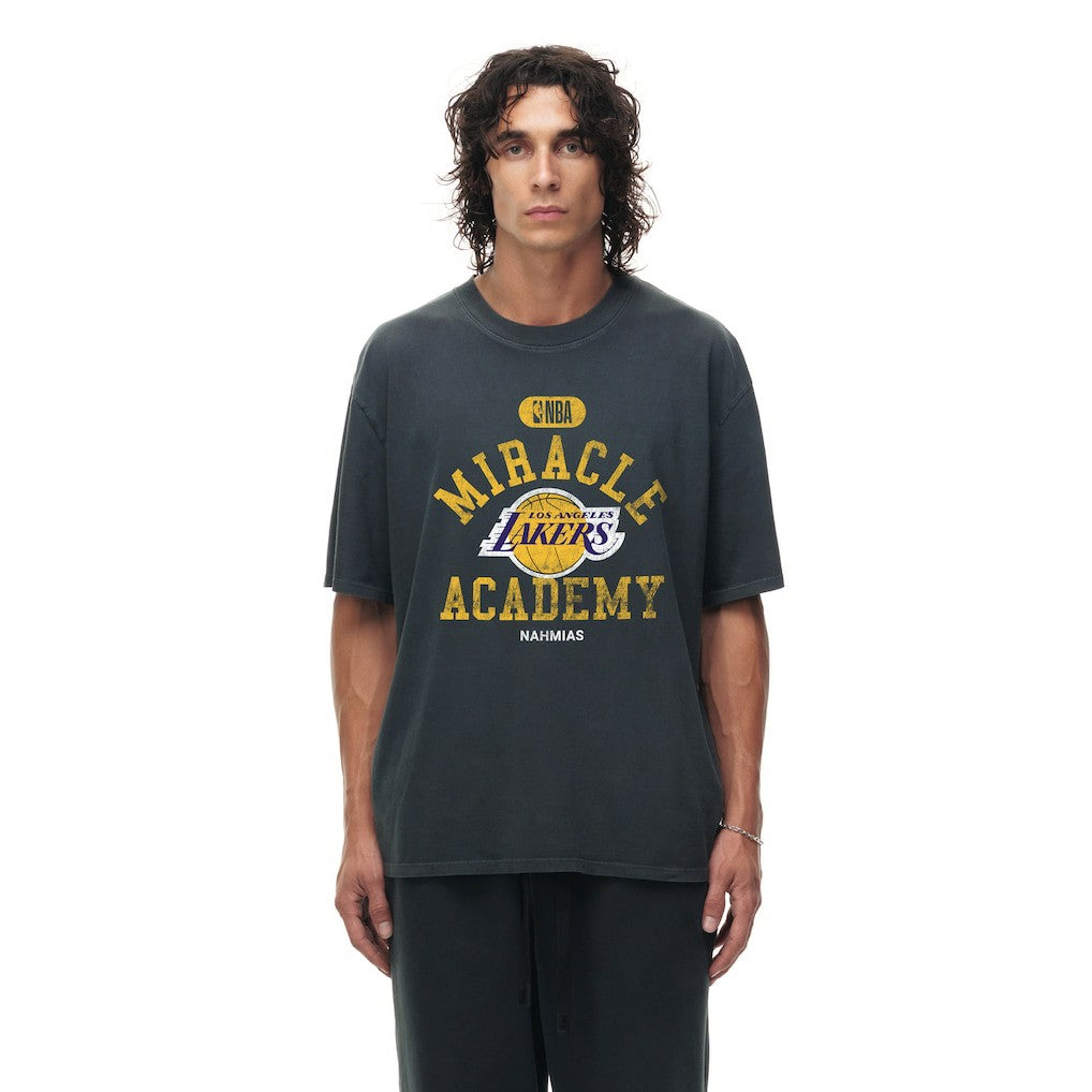 Los Angeles Lakers Unisex Miracle Academy x NBA Collection Vintage Boxy T-shirt - Heather Black sale