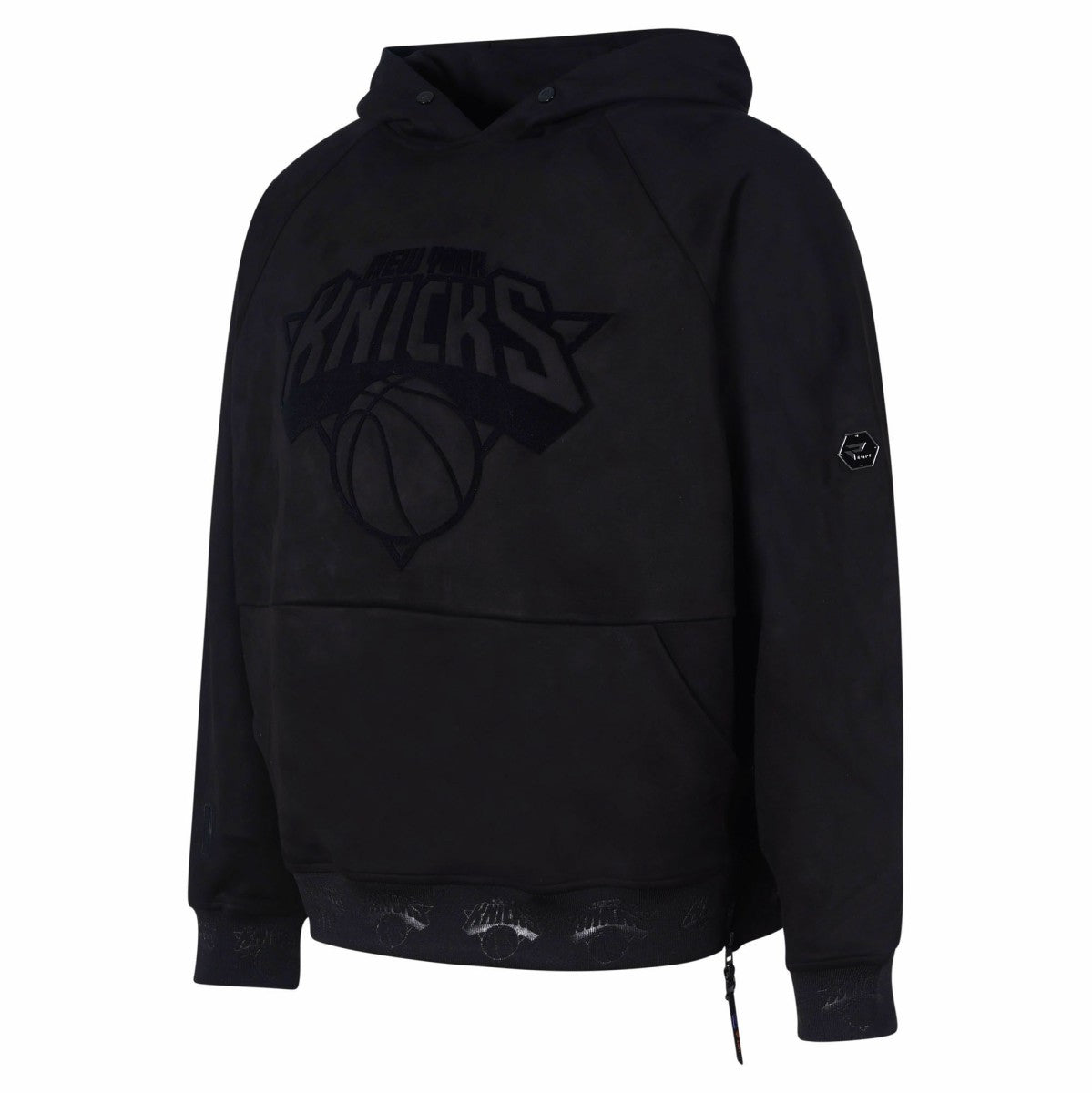 New York Knicks Protege Eco-Friendly Functional Suede Fashion Tonal Hoodie - Black for sale
