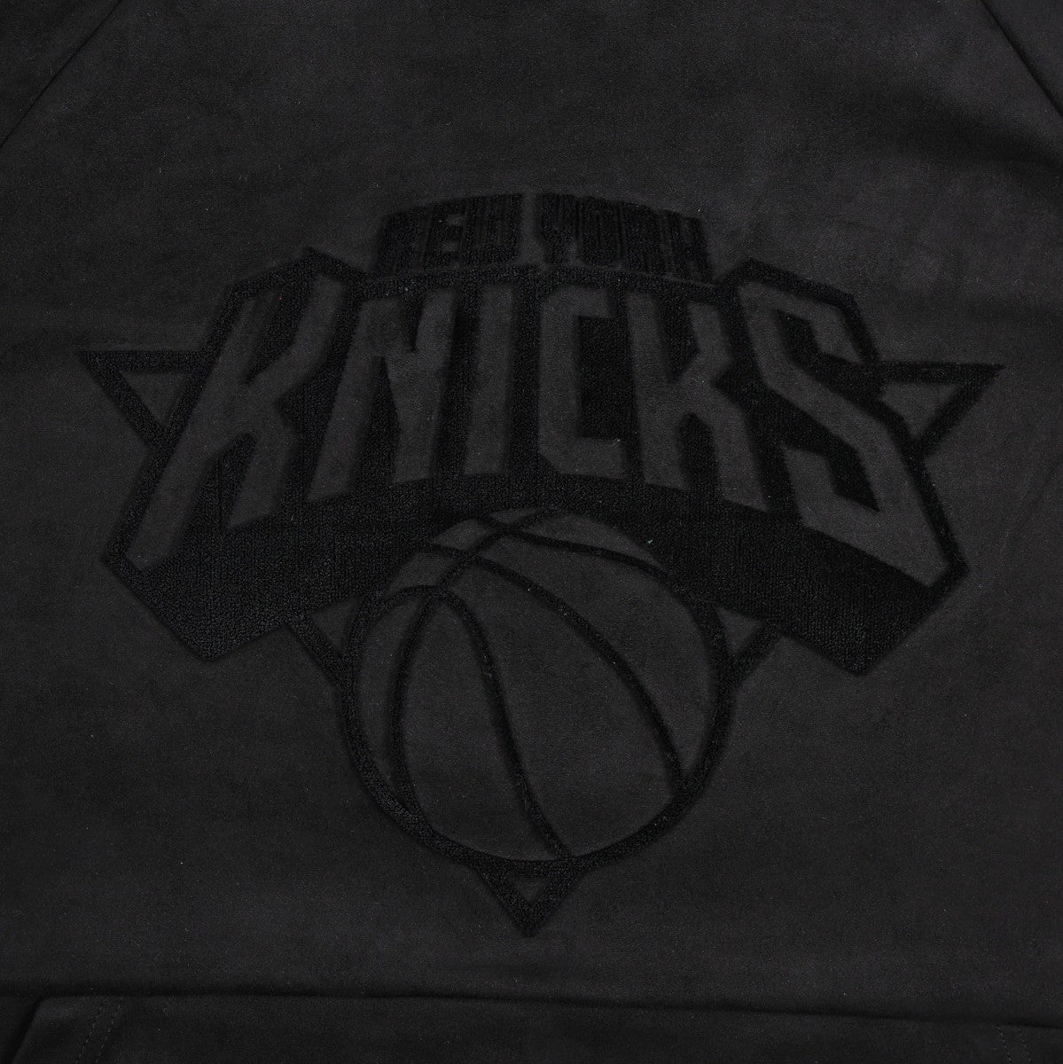 New York Knicks Protege Eco-Friendly Functional Suede Fashion Tonal Hoodie - Black for sale