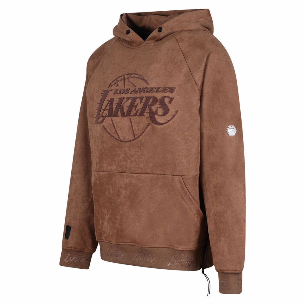 Los Angeles Lakers Protege Eco-Friendly Functional Suede Fashion Tonal Hoodie - Brown online
