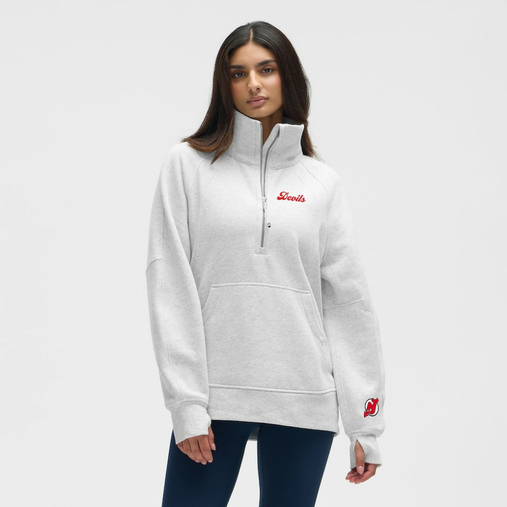New Jersey Devils lululemon Women's Long Scuba Oversized Half-Zip Funnel Neck