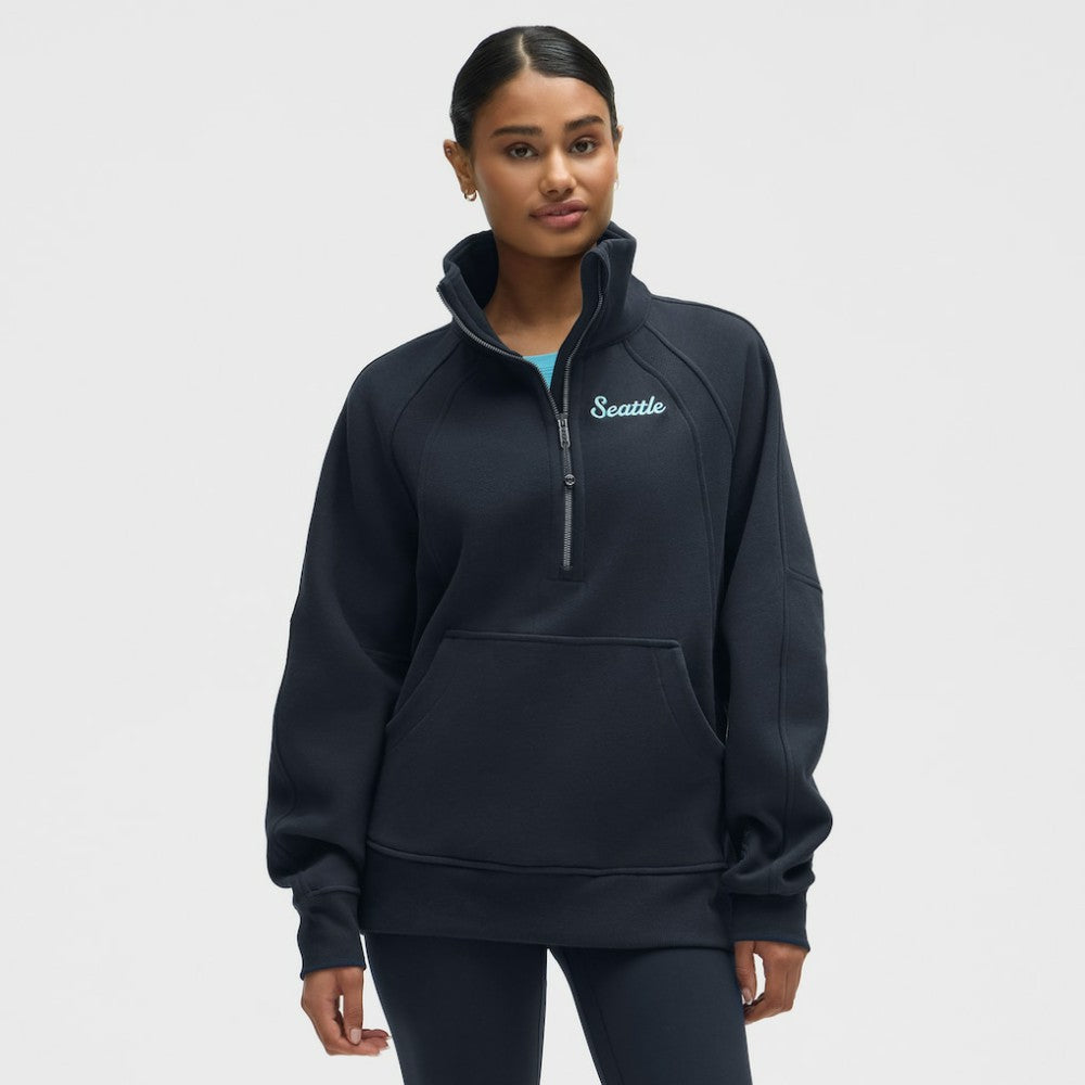Seattle Kraken lululemon Women's Long Scuba Oversized Half-Zip Funnel Neck