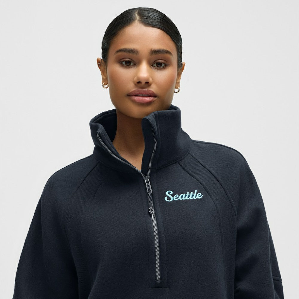 Seattle Kraken lululemon Women's Long Scuba Oversized Half-Zip Funnel Neck