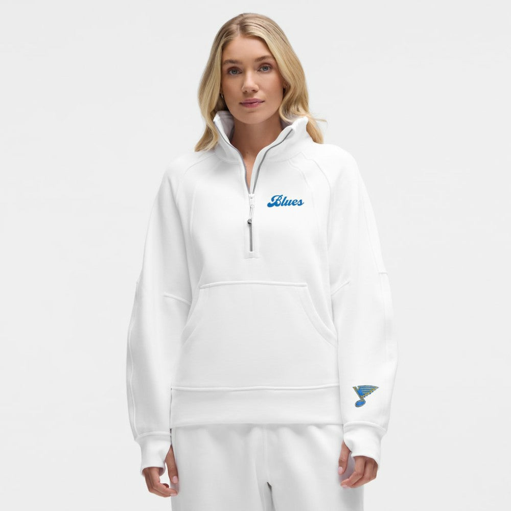 St. Louis Blues lululemon Women's Long Scuba Oversized Half-Zip Funnel Neck