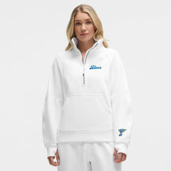 St. Louis Blues lululemon Women's Long Scuba Oversized Half-Zip Funnel Neck