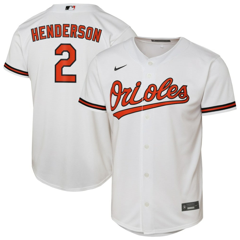 Gunnar Henderson Baltimore Orioles Youth Home Replica Player Jersey - White | Nike