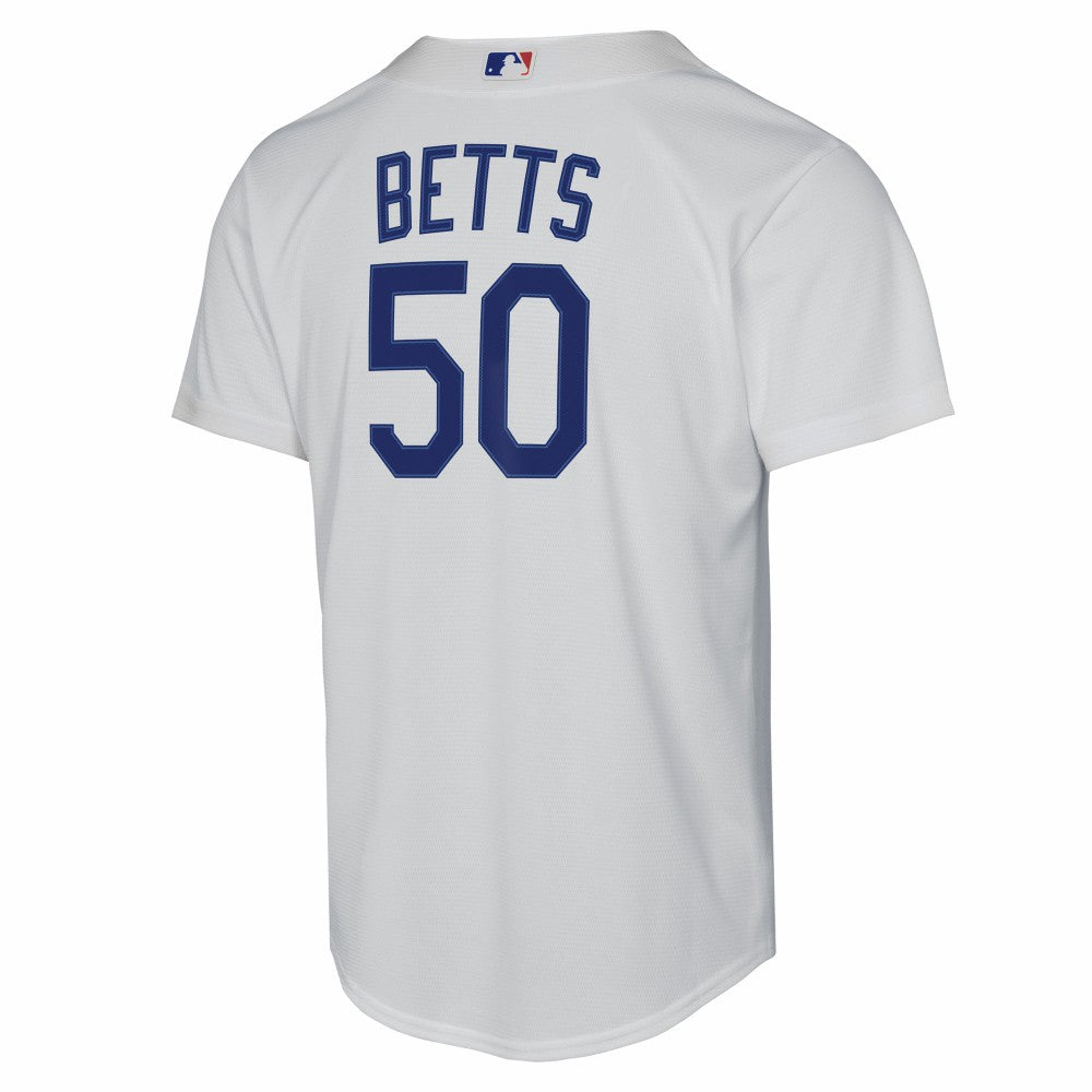 Mookie Betts Los Angeles Dodgers Youth Home Replica Player Jersey - White | Nike