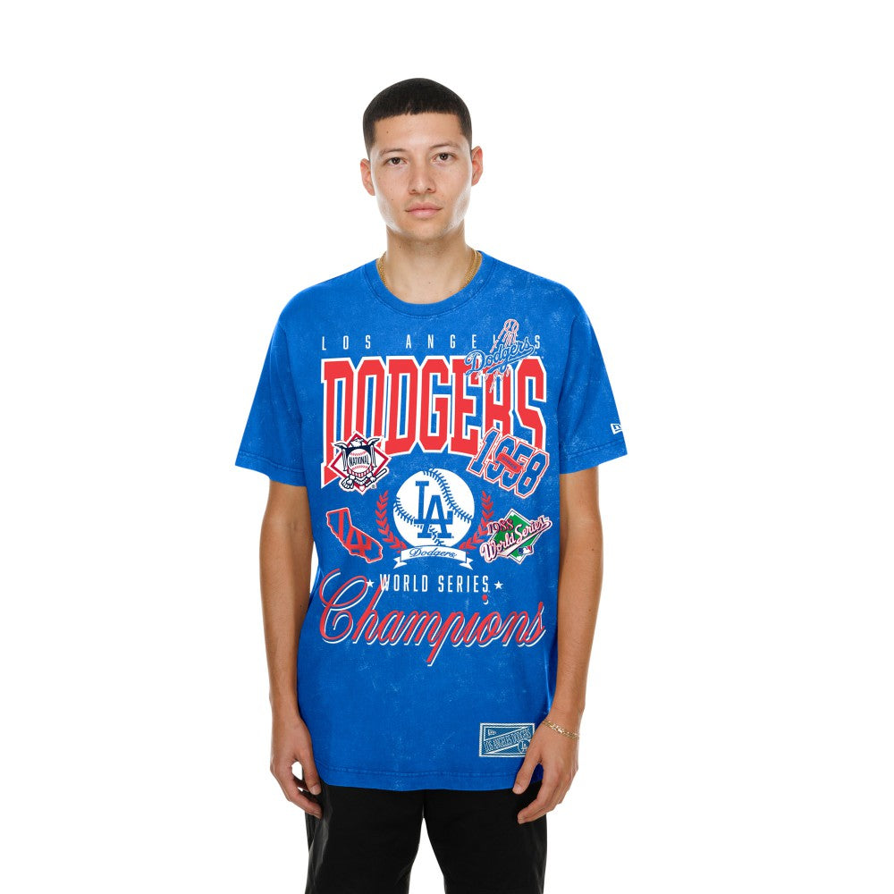 Los Angeles Dodgers Mineral Wash T-Shirt - Royal | New Era