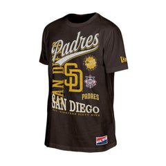 San Diego Padres  Oversized Throwback Distressed T-Shirt - Brown | New Era