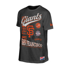 San Francisco Giants  Oversized Throwback Distressed T-Shirt - Black | New Era