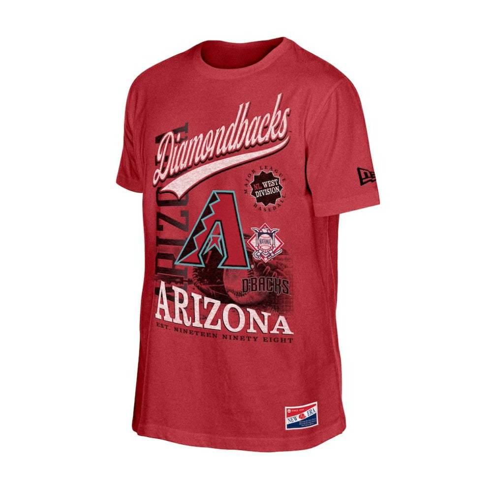 Arizona Diamondbacks  Oversized Throwback Distressed T-Shirt - Red | New Era