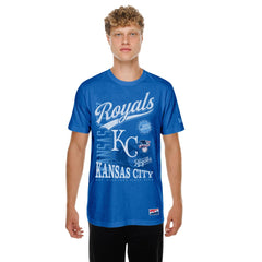 Kansas City Royals  Oversized Throwback Distressed T-Shirt - Royal | New Era