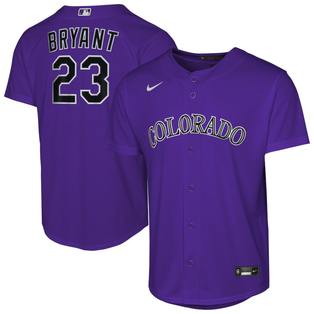 Kris Bryant Colorado Rockies Youth Alternate Replica Jersey - Purple | Nike