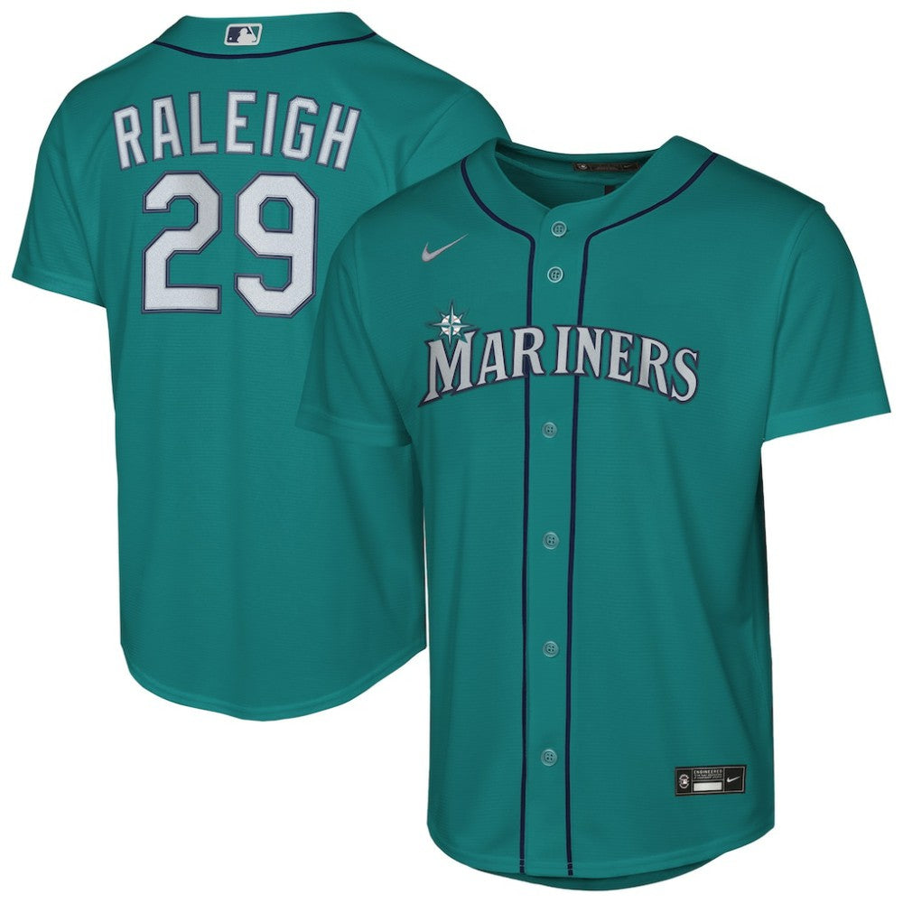 Cal Raleigh Seattle Mariners Youth Alternate Replica Jersey - Teal | Nike
