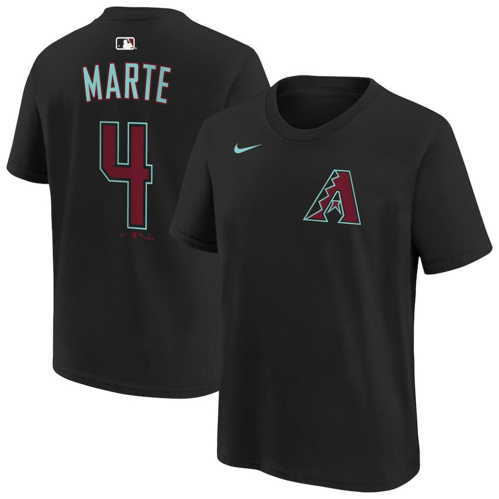Ketel Marte Arizona Diamondbacks Youth Name & Number T-Shirt - Black | Nike