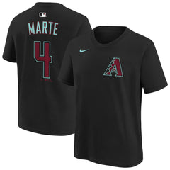 Ketel Marte Arizona Diamondbacks Youth Name & Number T-Shirt - Black | Nike