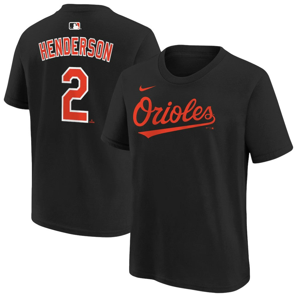 Gunnar Henderson Baltimore Orioles Youth Name & Number T-Shirt - Black | Nike