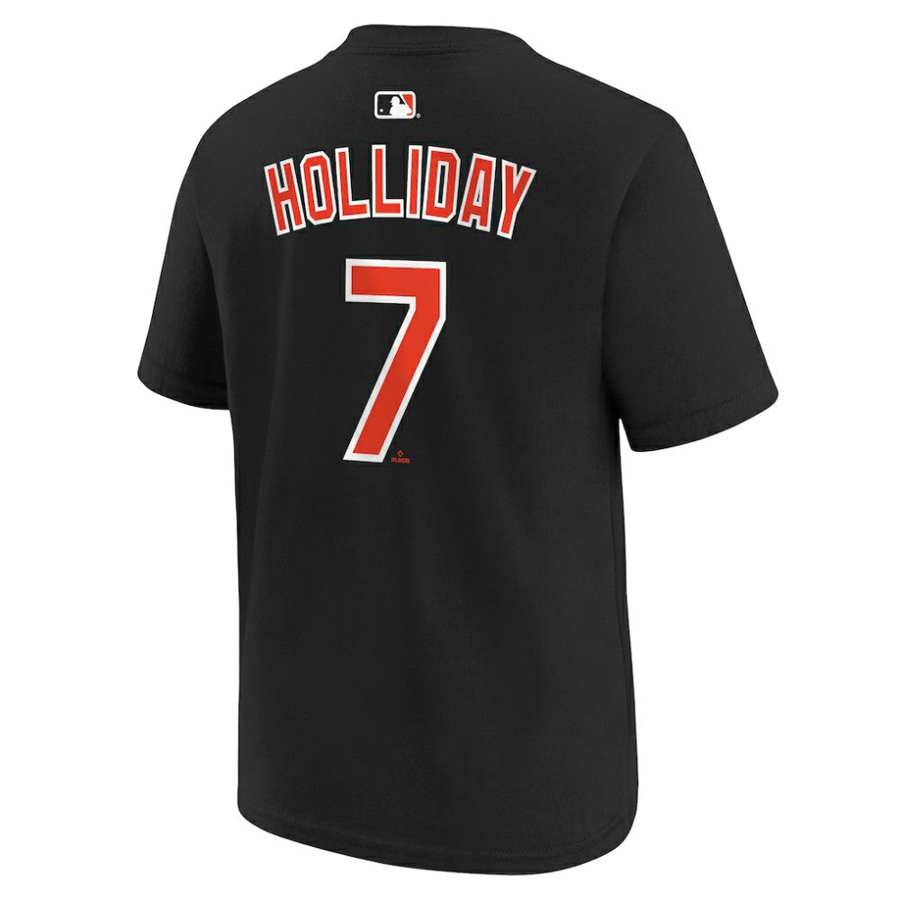 Jackson Holliday Baltimore Orioles Youth Name & Number T-Shirt - Black | Nike